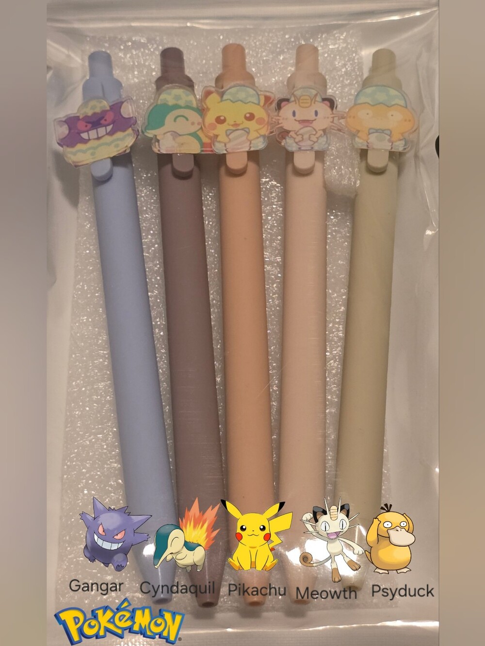 Pokemon #2 Egg Hunt Gel Pen 5Pck